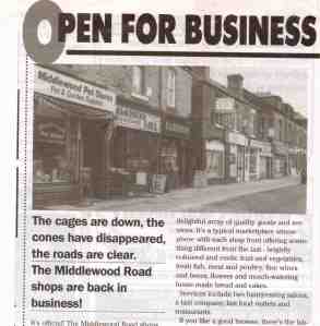 Middlewood shops open for business too!